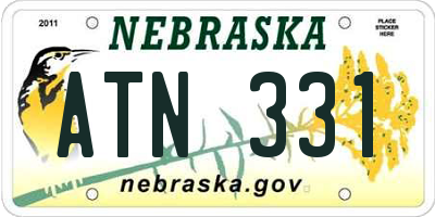 NE license plate ATN331