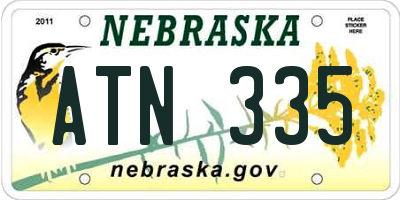 NE license plate ATN335