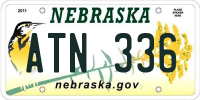 NE license plate ATN336