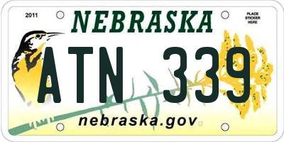 NE license plate ATN339
