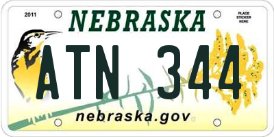 NE license plate ATN344