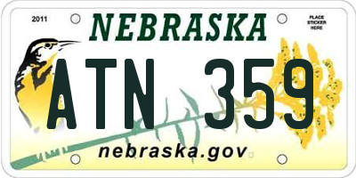 NE license plate ATN359