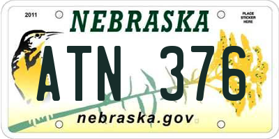 NE license plate ATN376