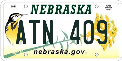 NE license plate ATN409