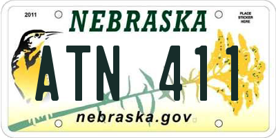NE license plate ATN411