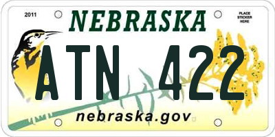 NE license plate ATN422