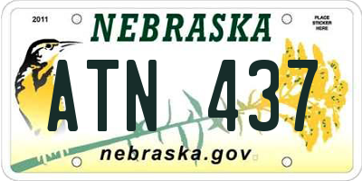NE license plate ATN437