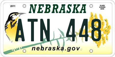NE license plate ATN448