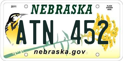 NE license plate ATN452
