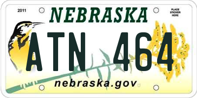 NE license plate ATN464