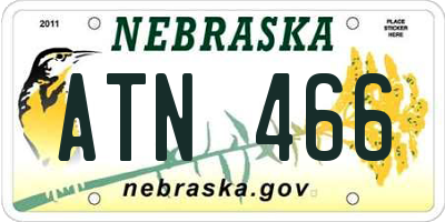 NE license plate ATN466