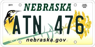 NE license plate ATN476
