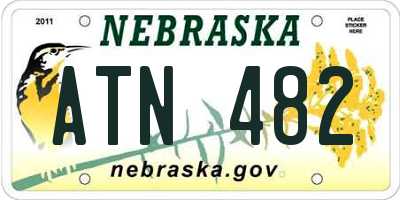 NE license plate ATN482