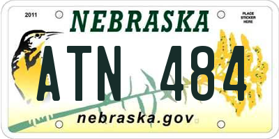 NE license plate ATN484