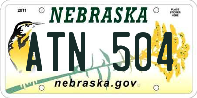 NE license plate ATN504