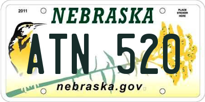 NE license plate ATN520
