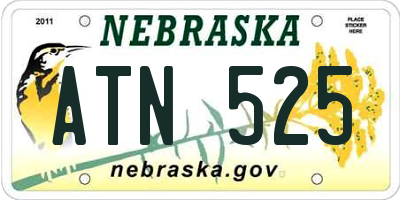 NE license plate ATN525