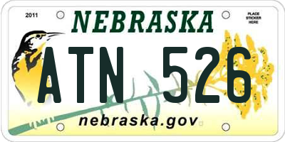 NE license plate ATN526