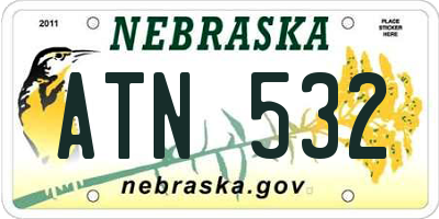 NE license plate ATN532