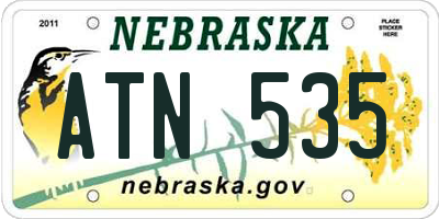 NE license plate ATN535