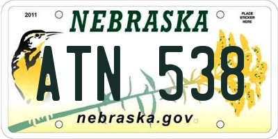 NE license plate ATN538