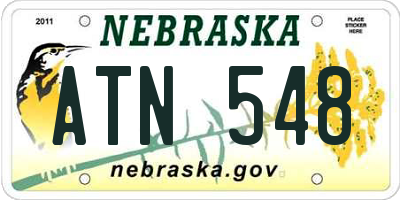 NE license plate ATN548