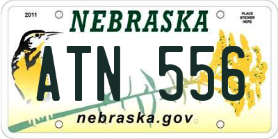 NE license plate ATN556