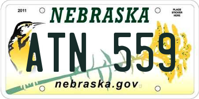 NE license plate ATN559
