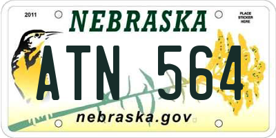 NE license plate ATN564