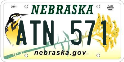 NE license plate ATN571