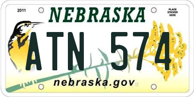 NE license plate ATN574