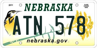 NE license plate ATN578