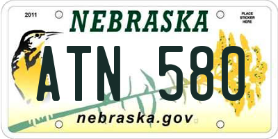 NE license plate ATN580