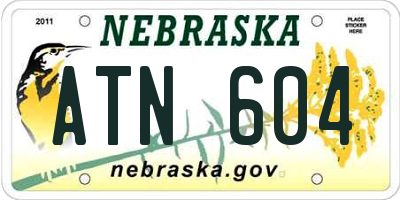 NE license plate ATN604