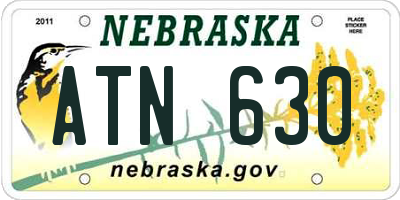 NE license plate ATN630