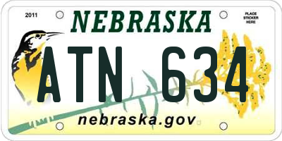 NE license plate ATN634