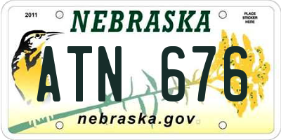 NE license plate ATN676