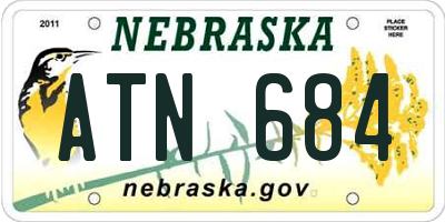 NE license plate ATN684
