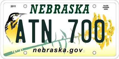 NE license plate ATN700