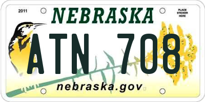 NE license plate ATN708