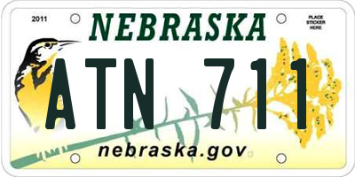 NE license plate ATN711