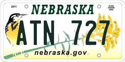 NE license plate ATN727