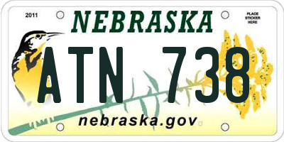 NE license plate ATN738