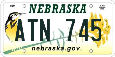NE license plate ATN745