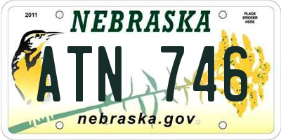 NE license plate ATN746