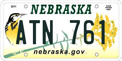NE license plate ATN761