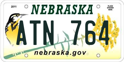 NE license plate ATN764