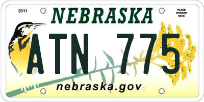 NE license plate ATN775