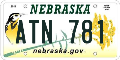 NE license plate ATN781