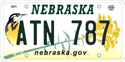 NE license plate ATN787